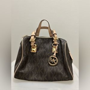 Michael Michael Kors Women's Grayson Small Empire Signature Logo Duffel Bag